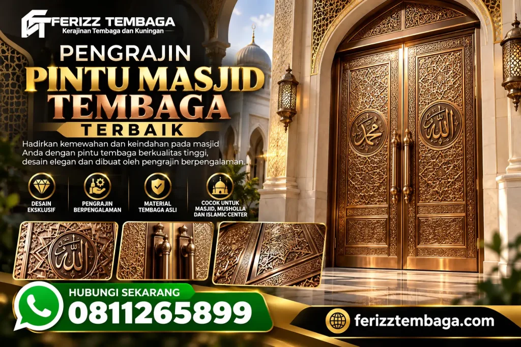 pengrajin pintu masjid tembaga terbaik