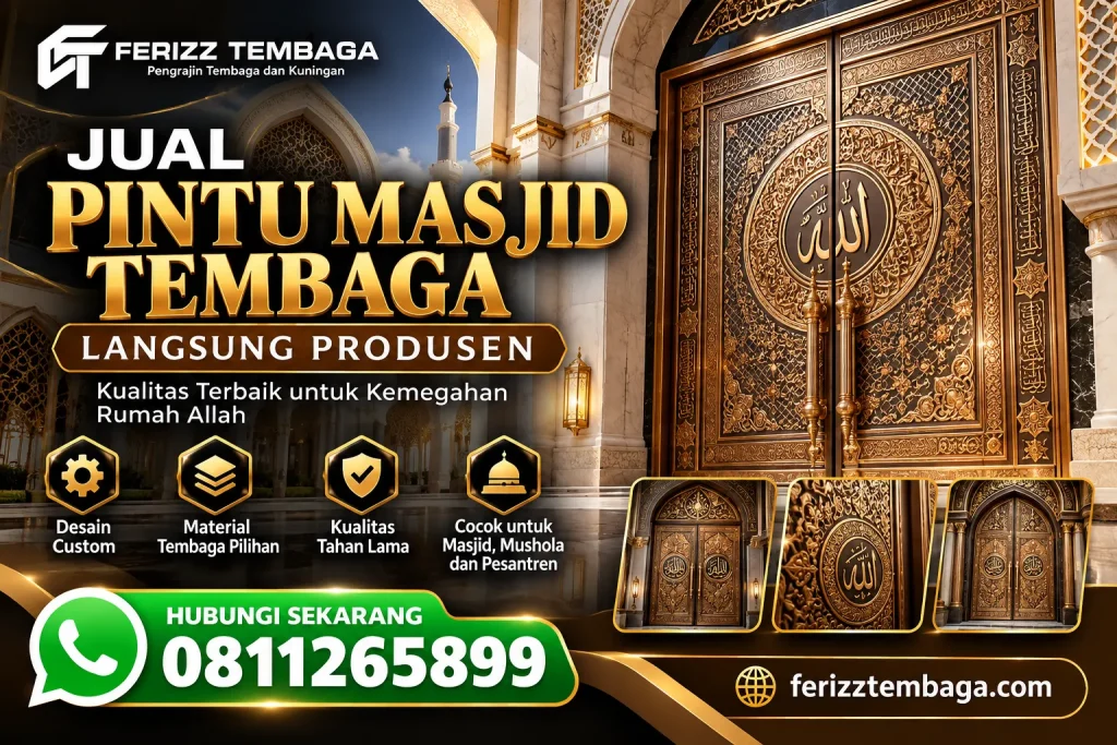 Jual Pintu Masjid Tembaga Langsung Produsen