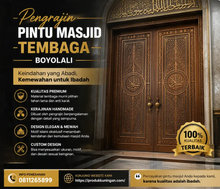 Pengrajin Pintu Masjid Tembaga Boyolali