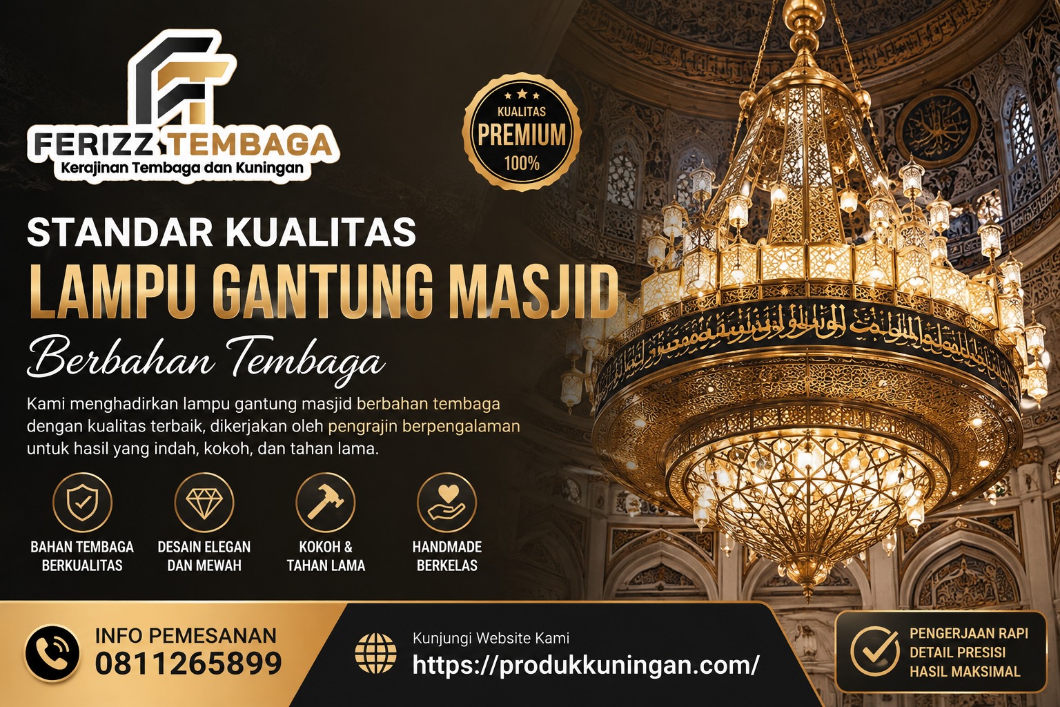 Standar Kualitas Lampu Gantung Masjid Berbahan Tembaga