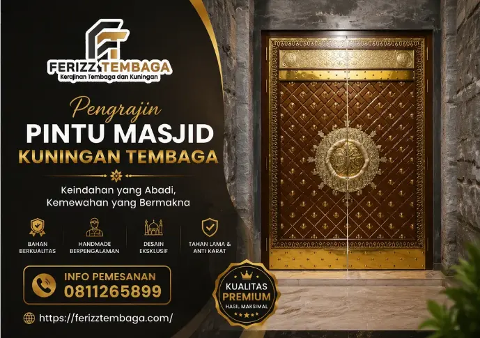 Pengrajin Pintu Masjid Kuningan Tembaga