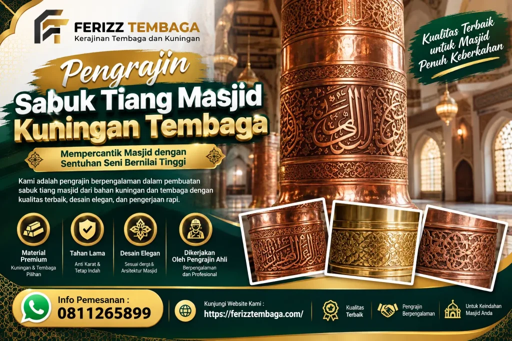 Pengrajin Sabuk Tiang Masjid Kuningan Tembaga