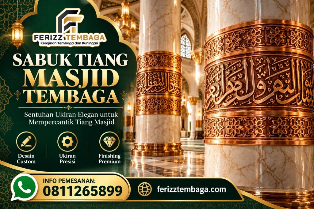 sabuk tiang masjid tembaga