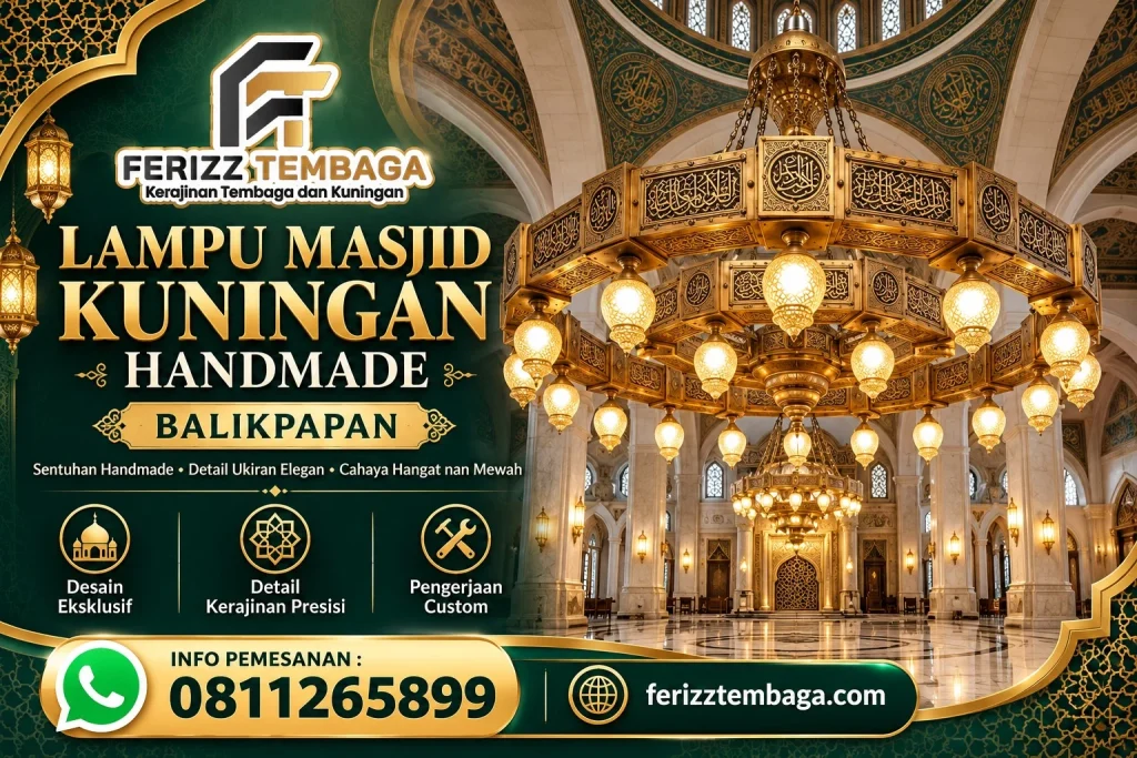 Lampu Masjid Kuningan Handmade Balikpapan